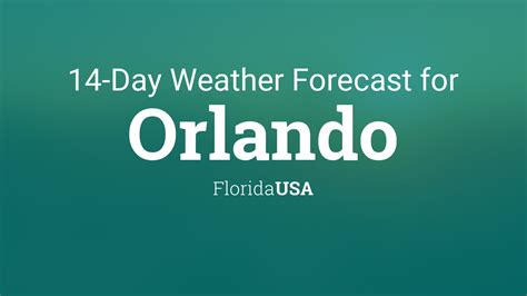 weather orlando 14 day forecast